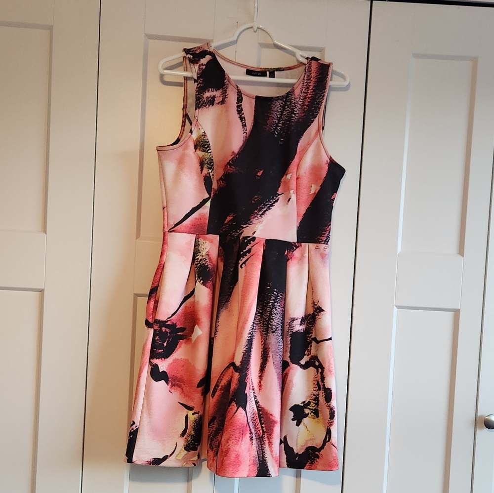 Apt. 9 Pink and Black Sleeveless Dress